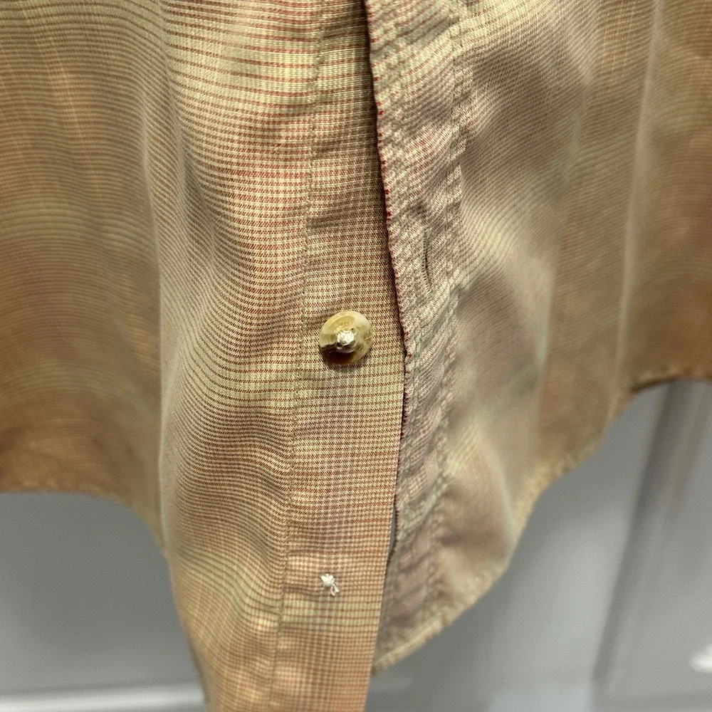 The North Face Men's Casual Tan Button Down Shirt